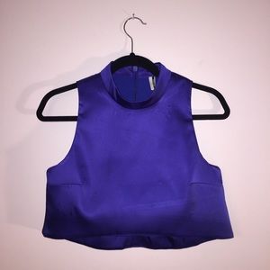 ‘Topshop Unique' satin crop top